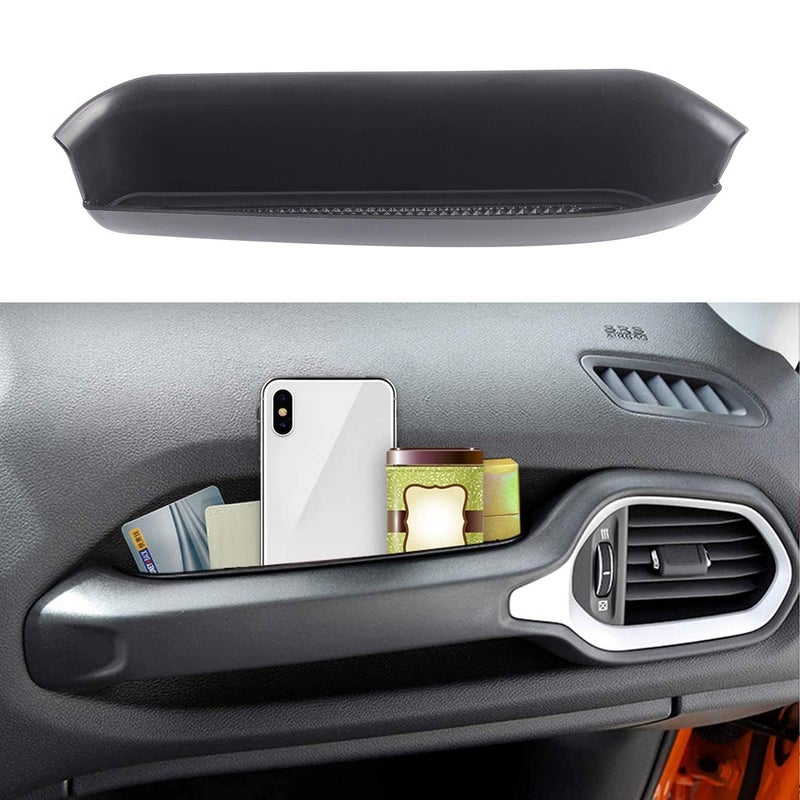 DXGTOZA Jeep Renegade GrabTray Passenger Storage Tray Organizer Grab Handle Storage Box Bin for 2015-2021 Jeep Renegade, Interior Storage Accessories(Black) - Image 3